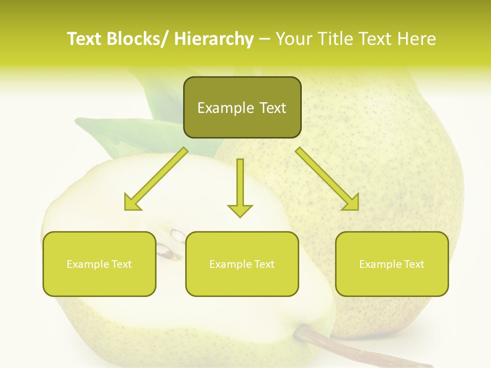 A Pear And A Pear Slice On A White Background PowerPoint Template