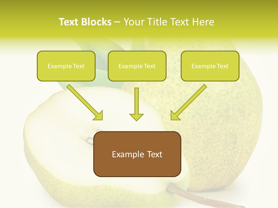 A Pear And A Pear Slice On A White Background PowerPoint Template