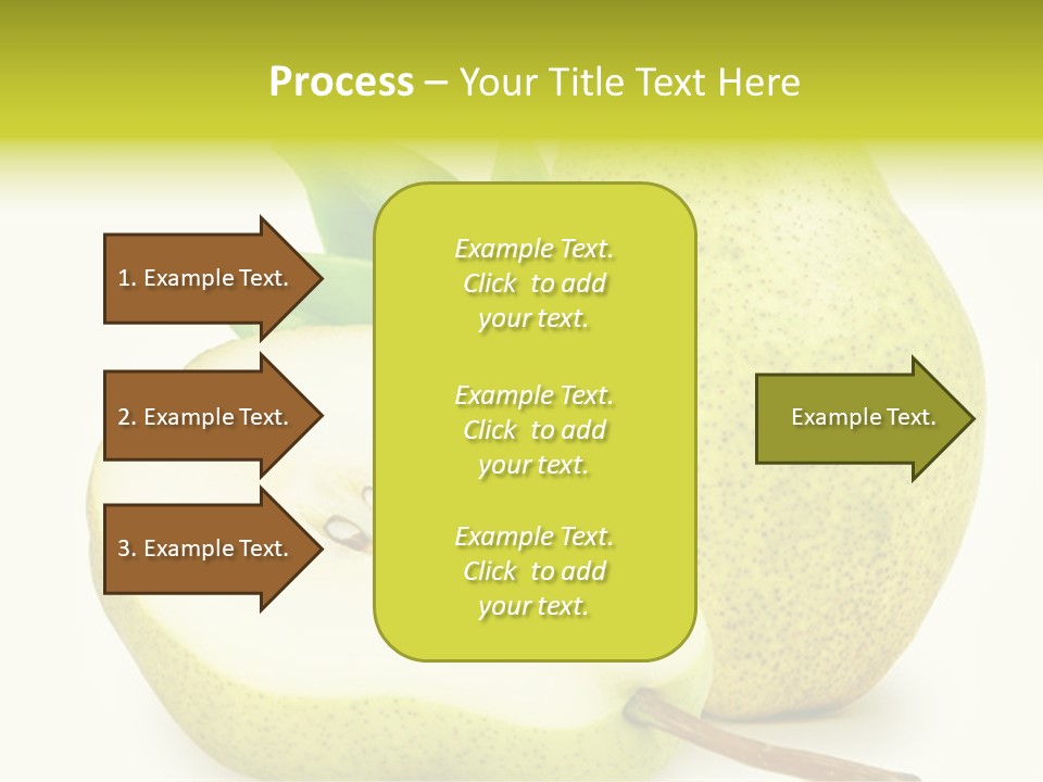 A Pear And A Pear Slice On A White Background PowerPoint Template