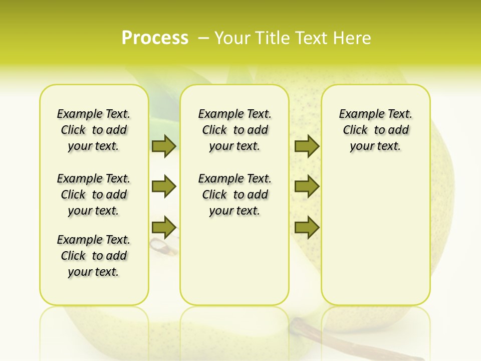 A Pear And A Pear Slice On A White Background PowerPoint Template