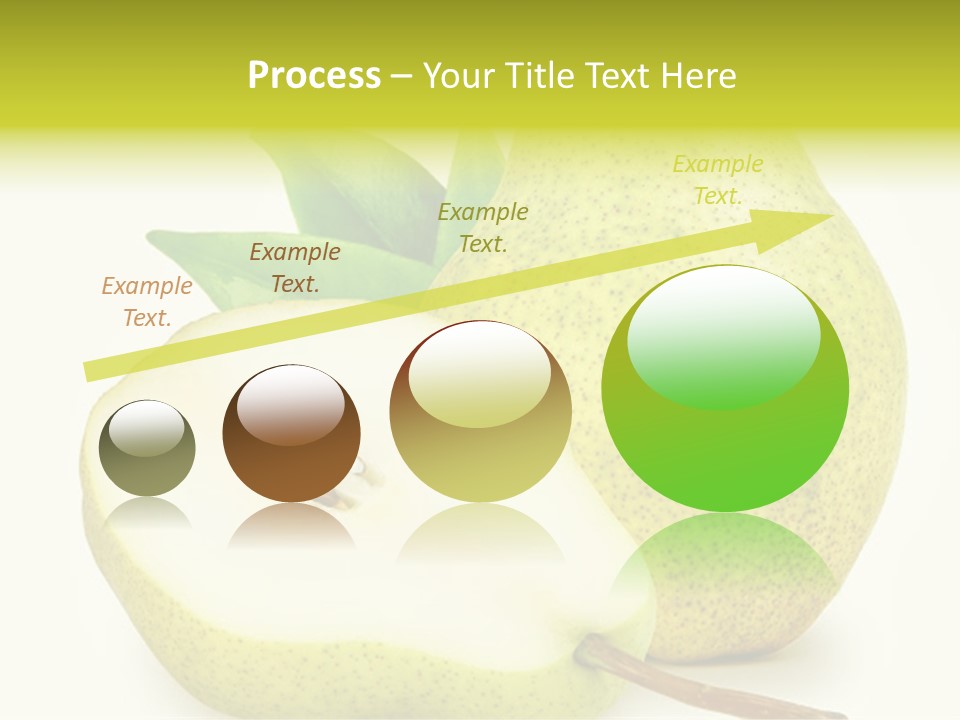 A Pear And A Pear Slice On A White Background PowerPoint Template