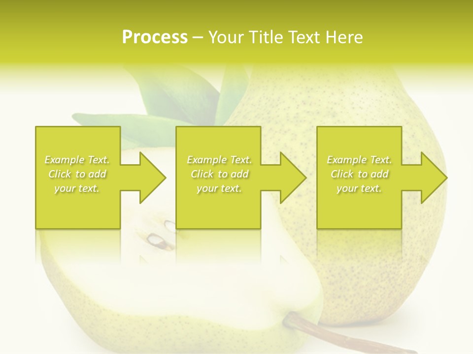A Pear And A Pear Slice On A White Background PowerPoint Template