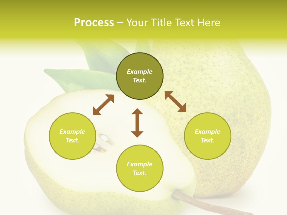 A Pear And A Pear Slice On A White Background PowerPoint Template