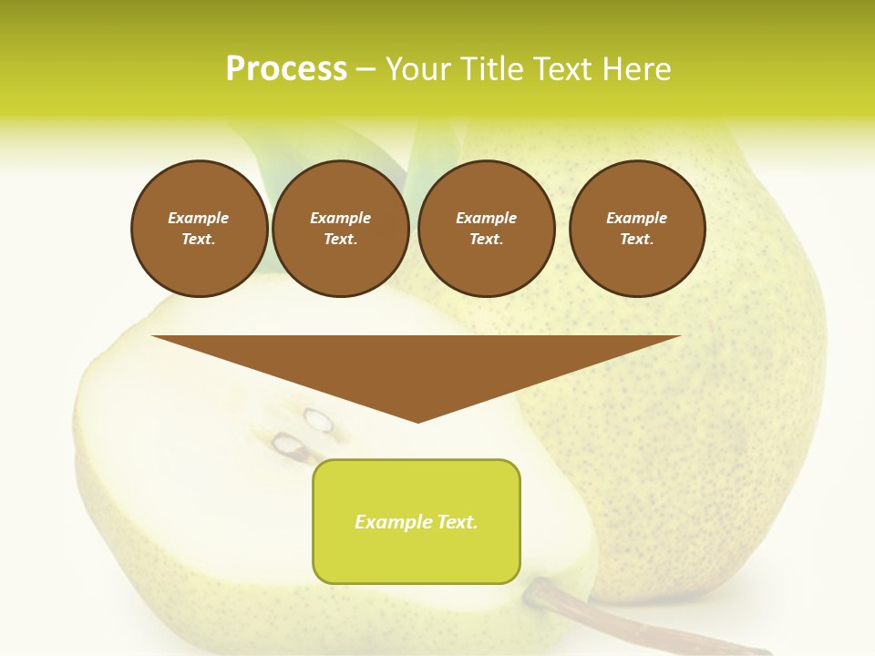 A Pear And A Pear Slice On A White Background PowerPoint Template
