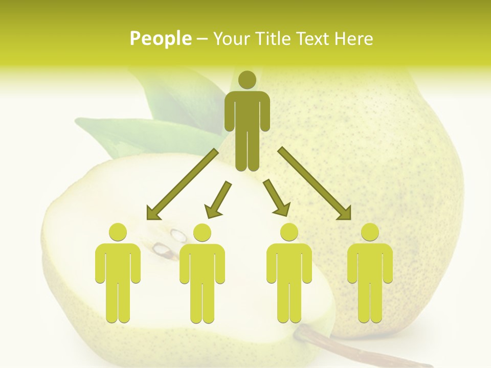 A Pear And A Pear Slice On A White Background PowerPoint Template