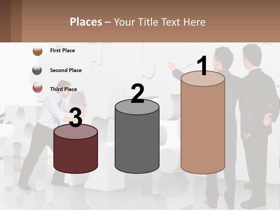 A Group Of Men Standing Next To Each Other In Front Of A Wall PowerPoint Template