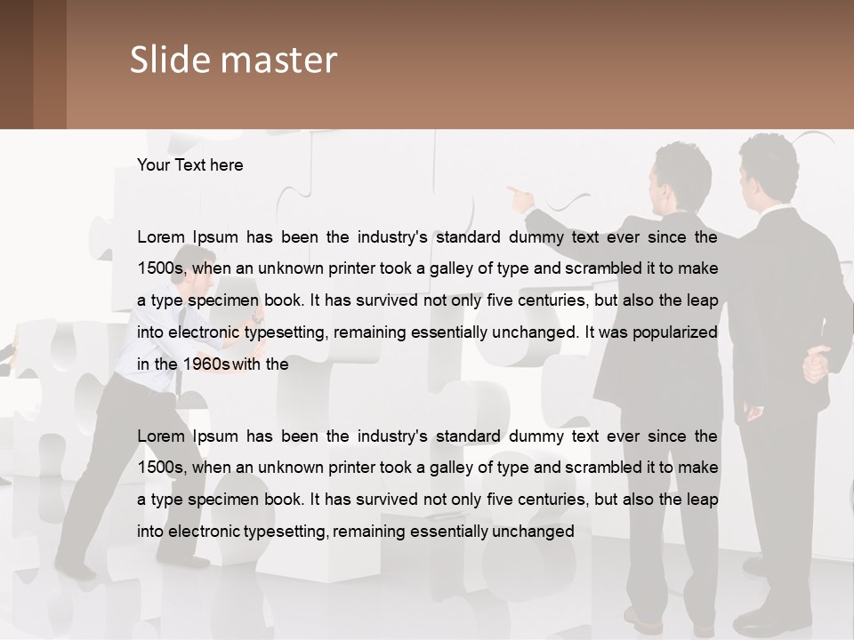 A Group Of Men Standing Next To Each Other In Front Of A Wall PowerPoint Template