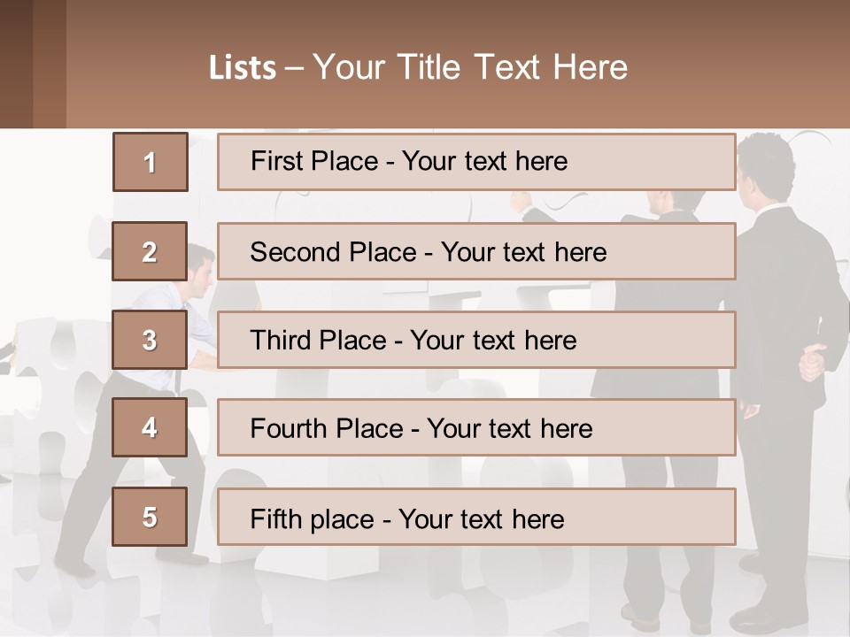 A Group Of Men Standing Next To Each Other In Front Of A Wall PowerPoint Template