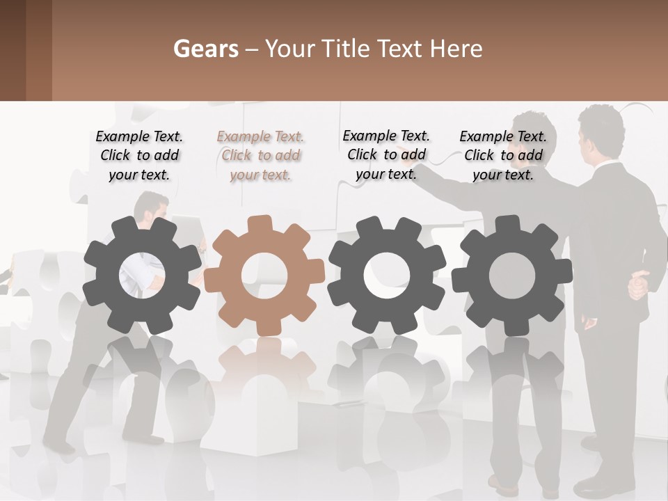 A Group Of Men Standing Next To Each Other In Front Of A Wall PowerPoint Template