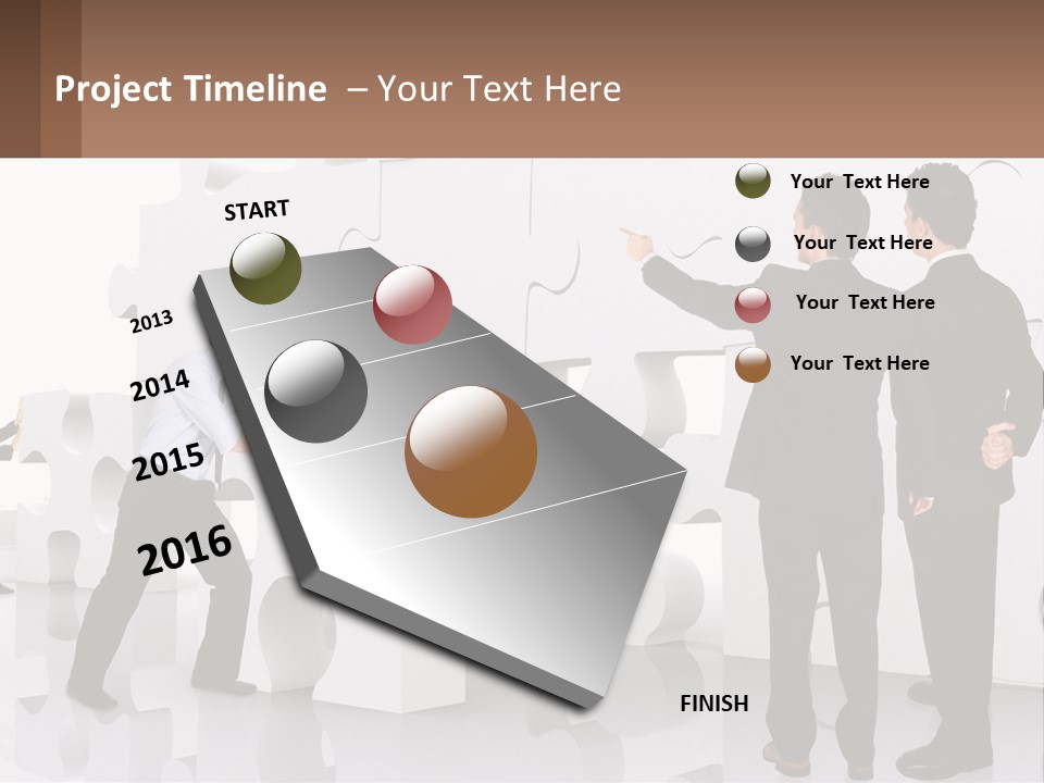 A Group Of Men Standing Next To Each Other In Front Of A Wall PowerPoint Template