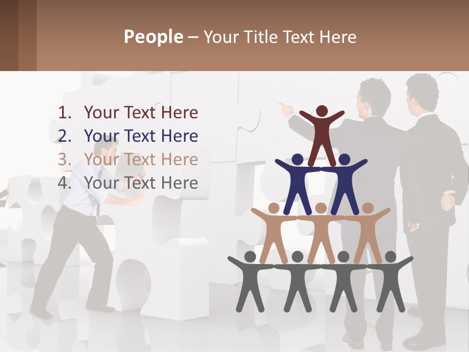 A Group Of Men Standing Next To Each Other In Front Of A Wall PowerPoint Template