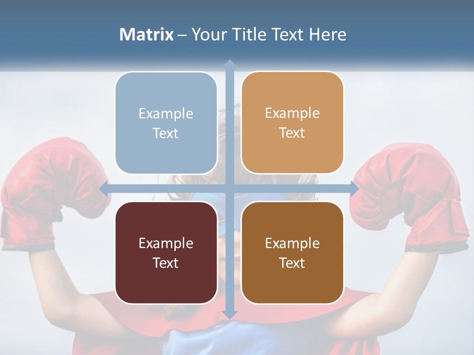 A Little Girl Dressed As A Super Hero PowerPoint Template