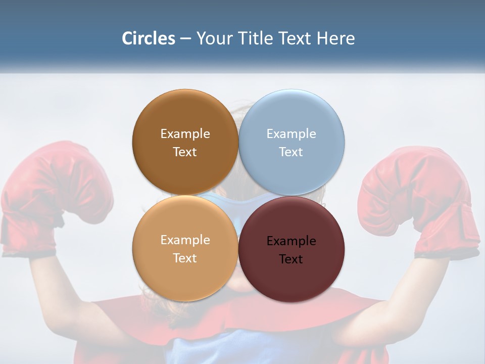 A Little Girl Dressed As A Super Hero PowerPoint Template