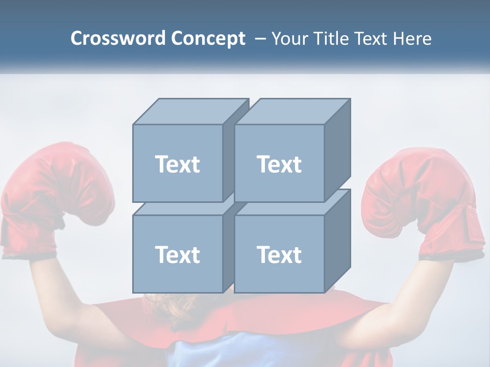 A Little Girl Dressed As A Super Hero PowerPoint Template