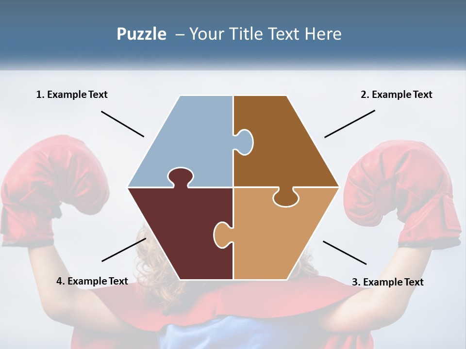 A Little Girl Dressed As A Super Hero PowerPoint Template