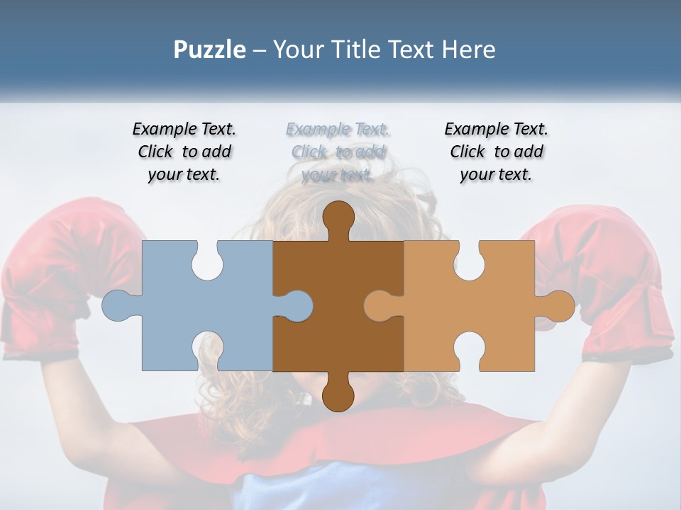 A Little Girl Dressed As A Super Hero PowerPoint Template