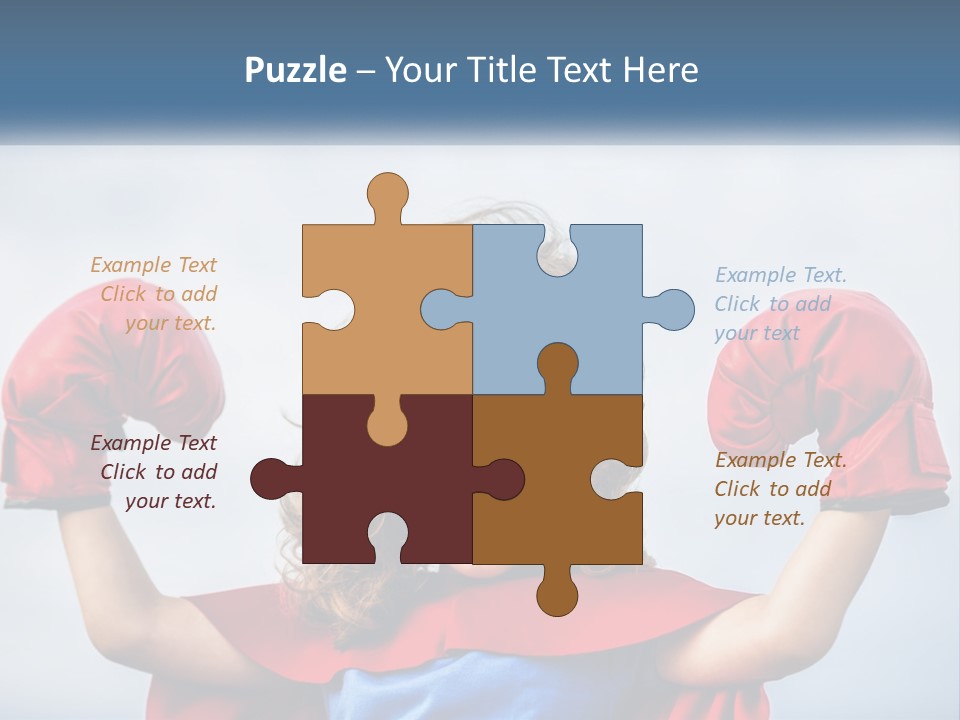 A Little Girl Dressed As A Super Hero PowerPoint Template