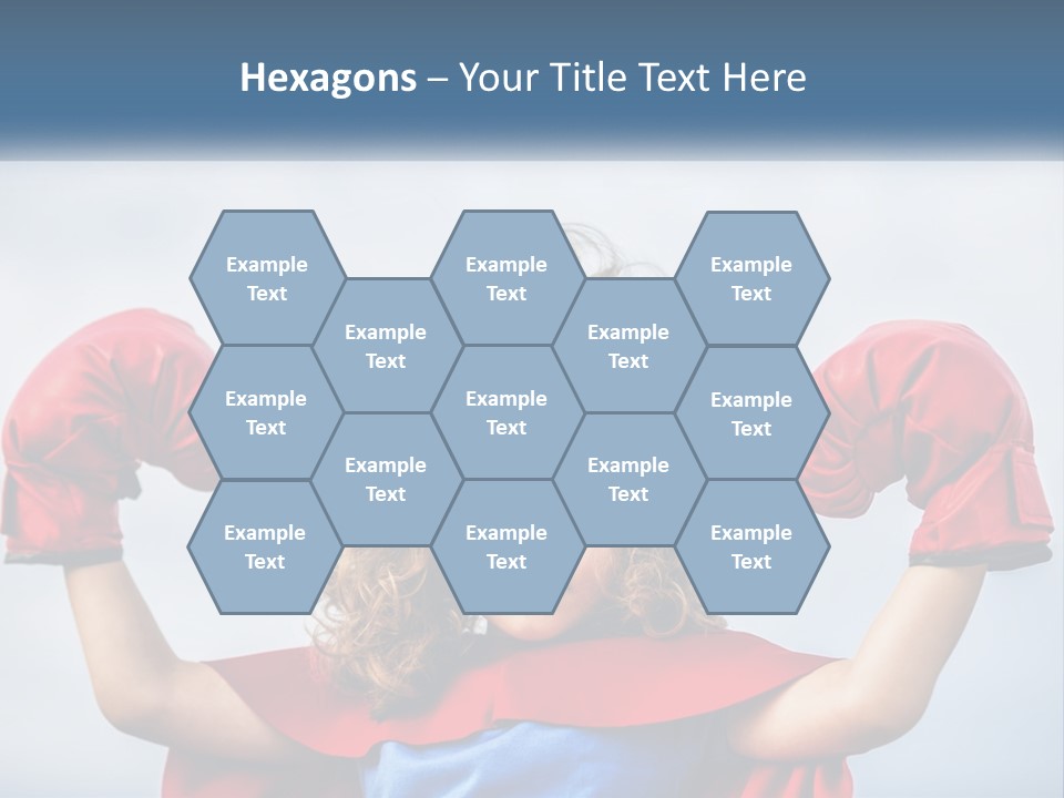 A Little Girl Dressed As A Super Hero PowerPoint Template