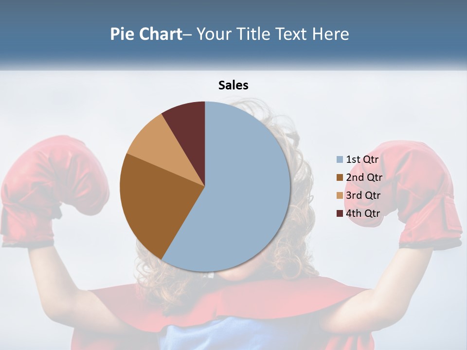 A Little Girl Dressed As A Super Hero PowerPoint Template