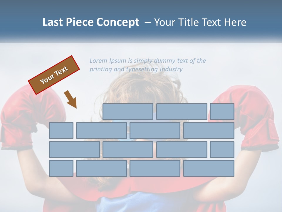 A Little Girl Dressed As A Super Hero PowerPoint Template