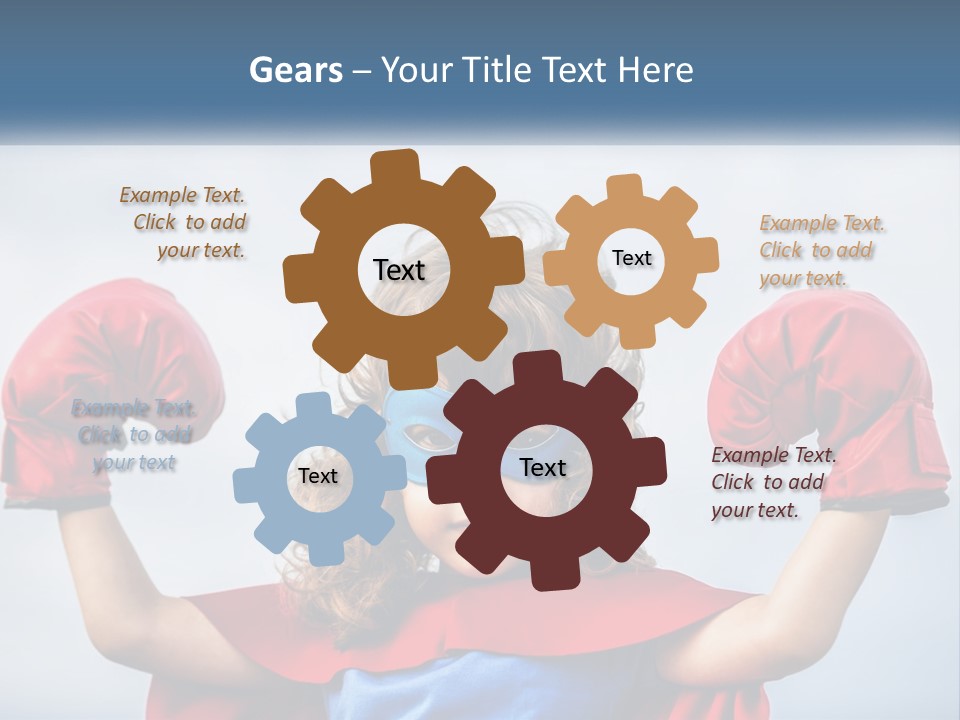 A Little Girl Dressed As A Super Hero PowerPoint Template