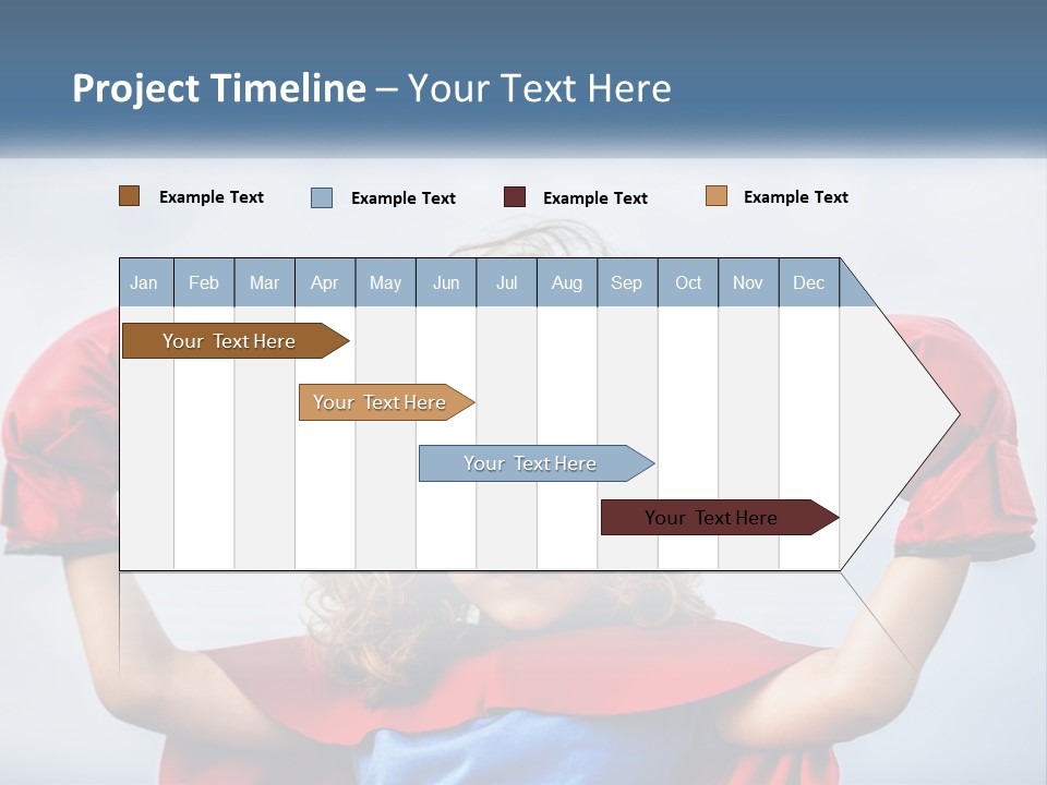 A Little Girl Dressed As A Super Hero PowerPoint Template