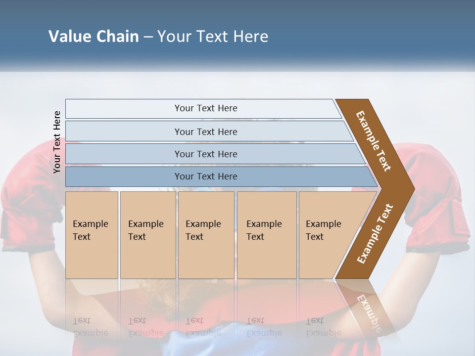 A Little Girl Dressed As A Super Hero PowerPoint Template