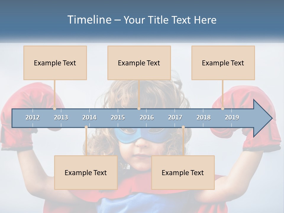 A Little Girl Dressed As A Super Hero PowerPoint Template