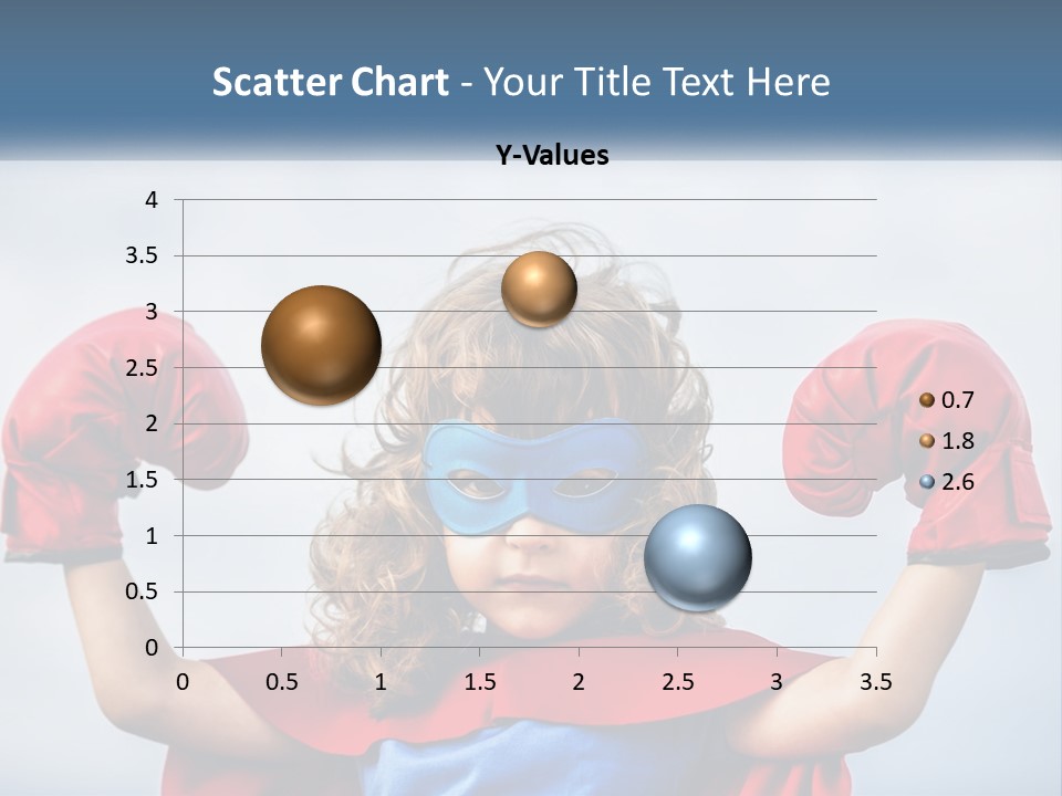 A Little Girl Dressed As A Super Hero PowerPoint Template