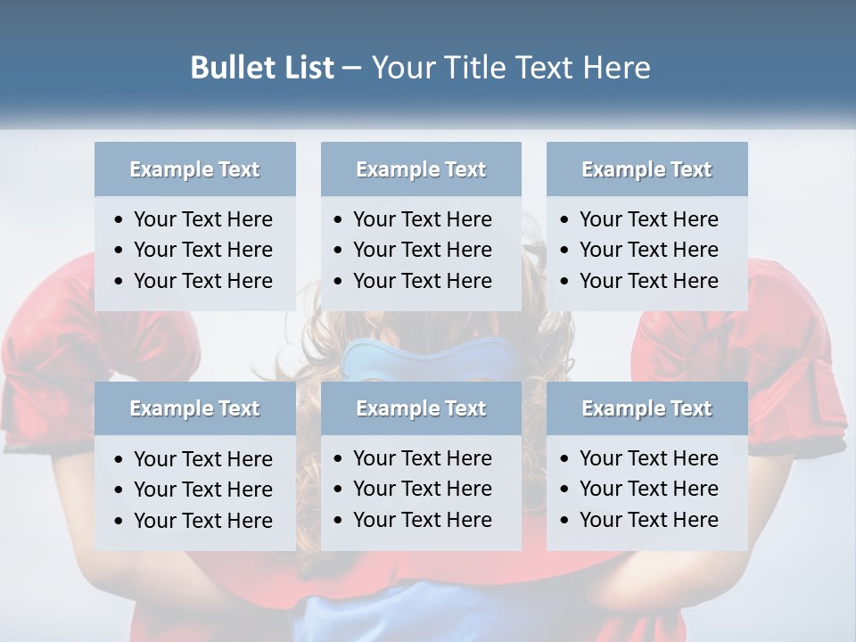 A Little Girl Dressed As A Super Hero PowerPoint Template