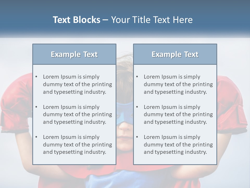 A Little Girl Dressed As A Super Hero PowerPoint Template