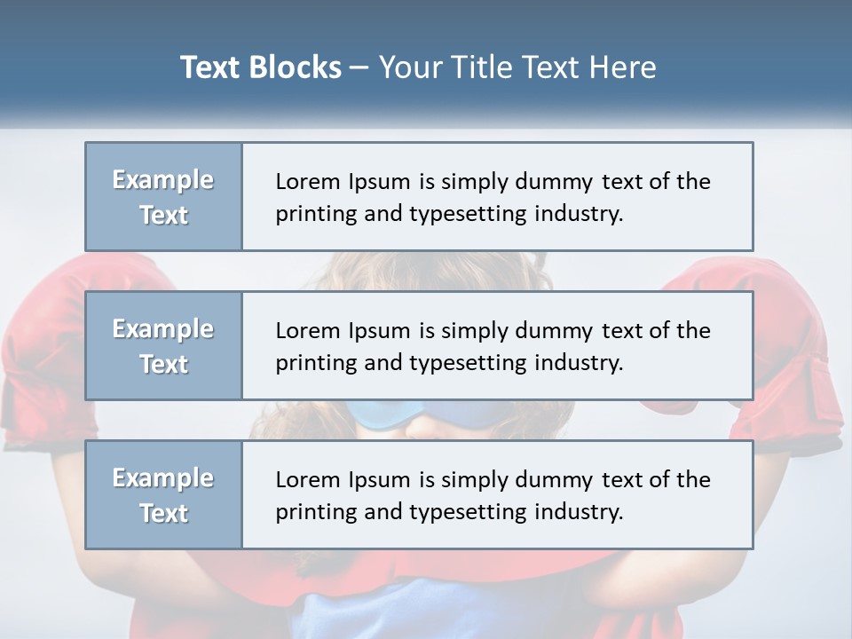 A Little Girl Dressed As A Super Hero PowerPoint Template