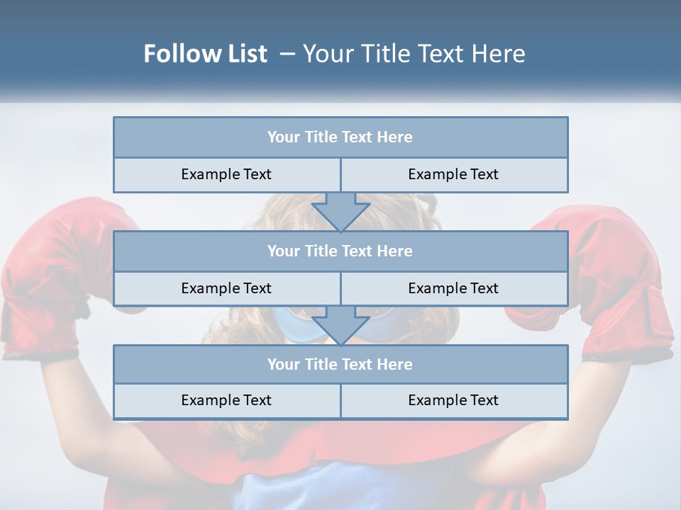 A Little Girl Dressed As A Super Hero PowerPoint Template