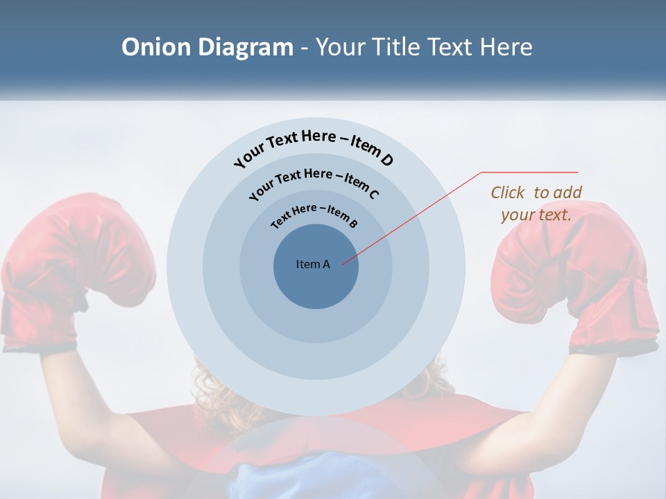 A Little Girl Dressed As A Super Hero PowerPoint Template