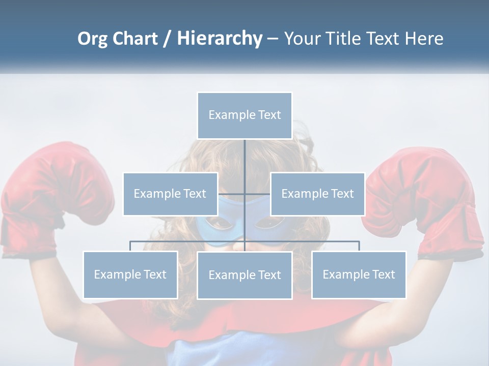 A Little Girl Dressed As A Super Hero PowerPoint Template