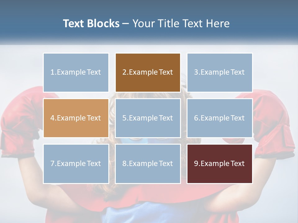 A Little Girl Dressed As A Super Hero PowerPoint Template