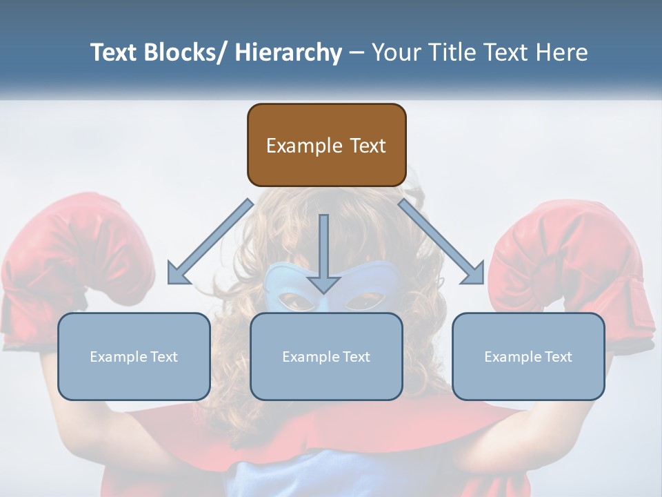 A Little Girl Dressed As A Super Hero PowerPoint Template