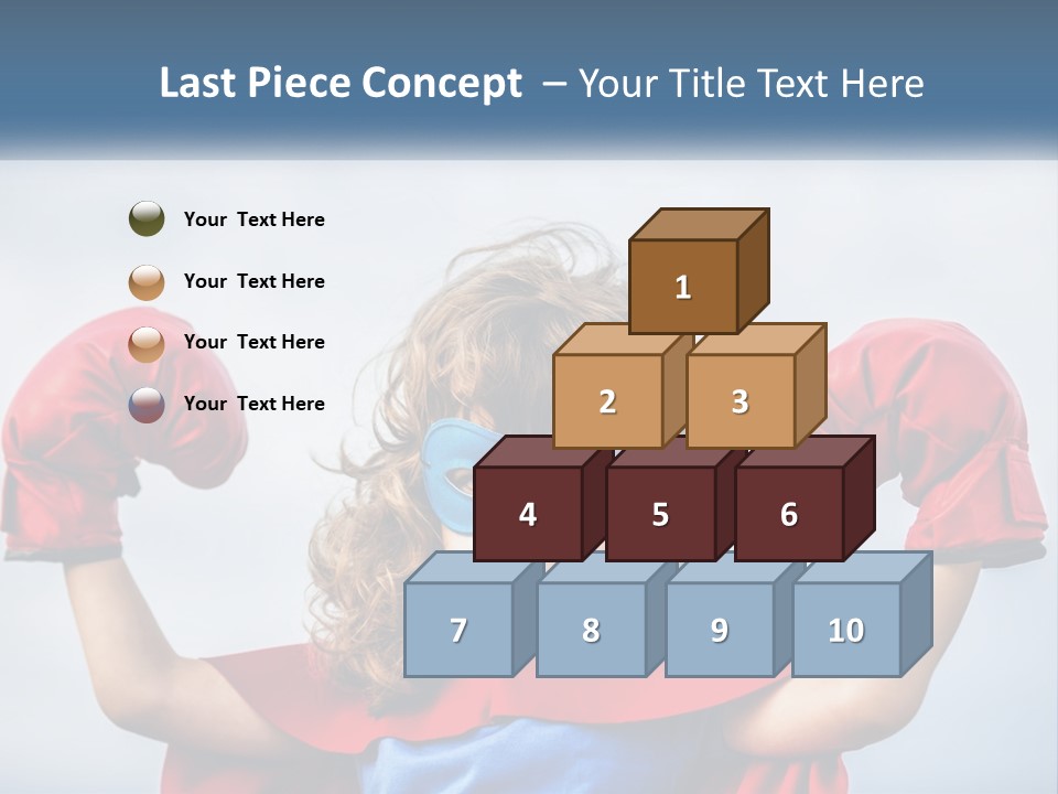 A Little Girl Dressed As A Super Hero PowerPoint Template