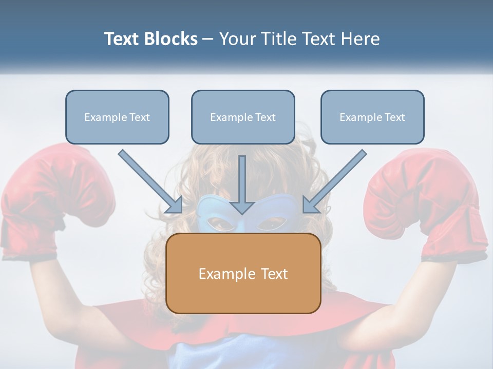 A Little Girl Dressed As A Super Hero PowerPoint Template