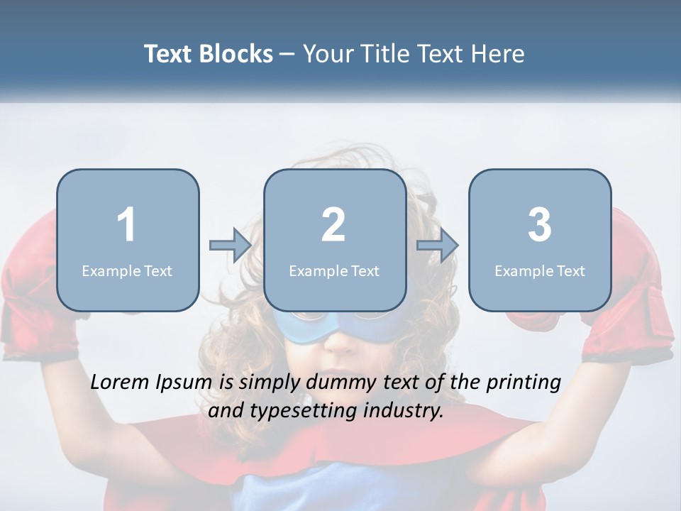 A Little Girl Dressed As A Super Hero PowerPoint Template