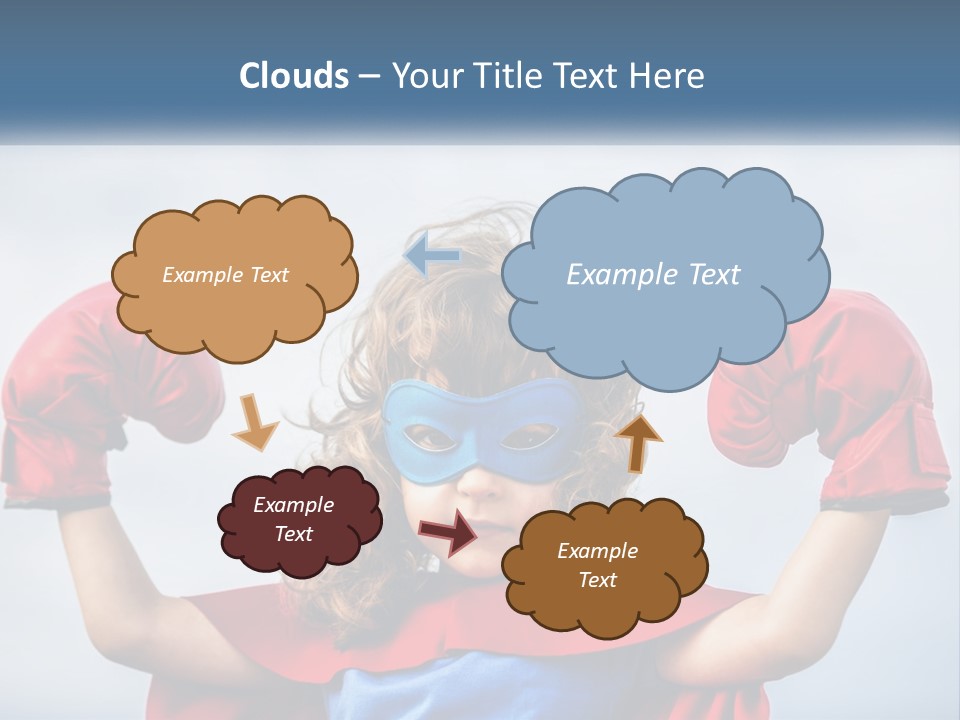 A Little Girl Dressed As A Super Hero PowerPoint Template