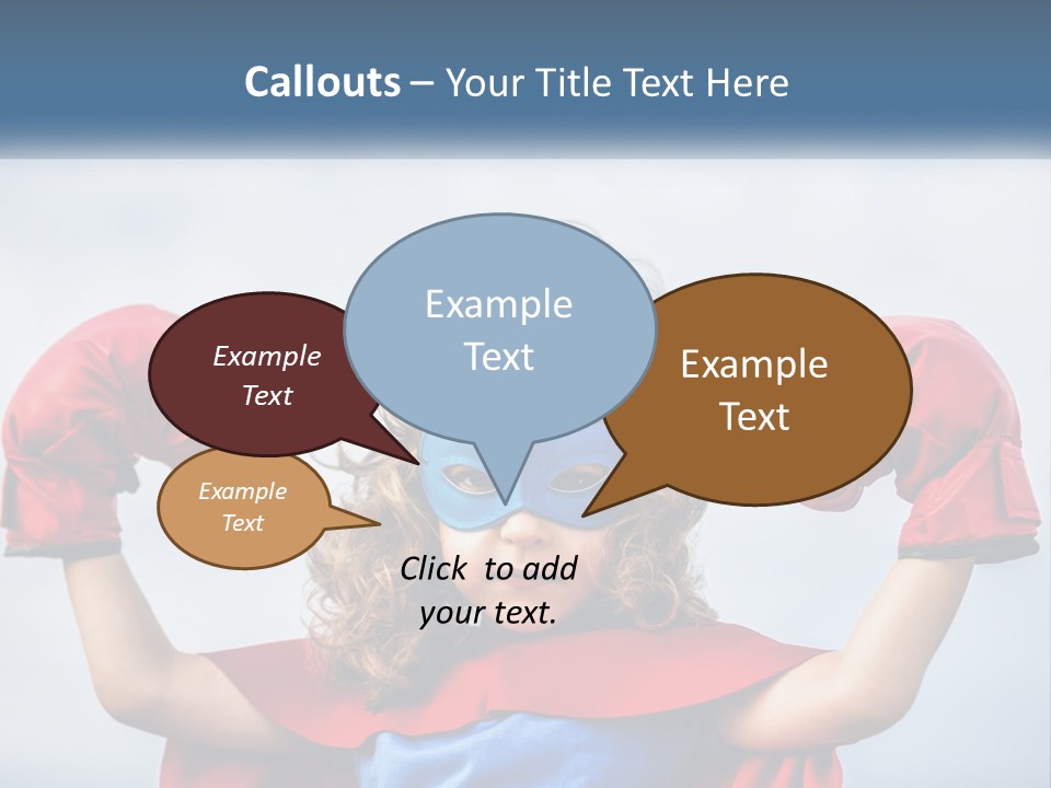 A Little Girl Dressed As A Super Hero PowerPoint Template