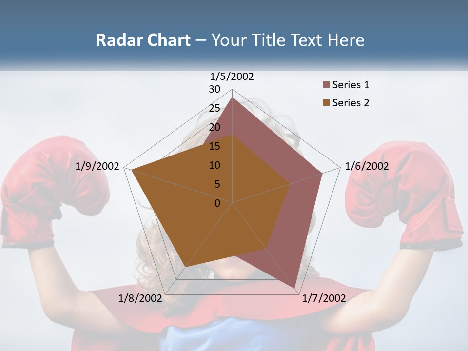 A Little Girl Dressed As A Super Hero PowerPoint Template