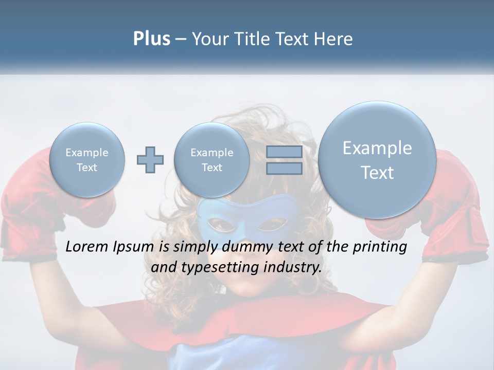 A Little Girl Dressed As A Super Hero PowerPoint Template