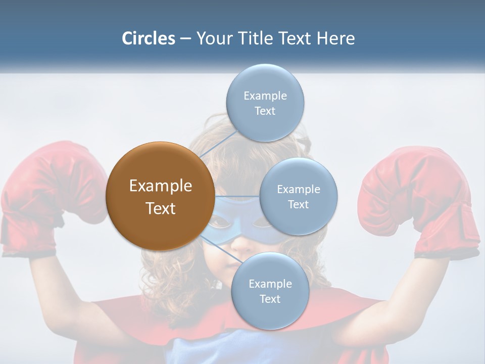 A Little Girl Dressed As A Super Hero PowerPoint Template