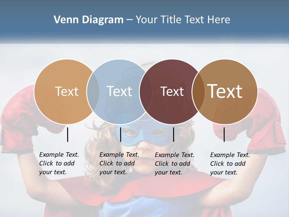 A Little Girl Dressed As A Super Hero PowerPoint Template