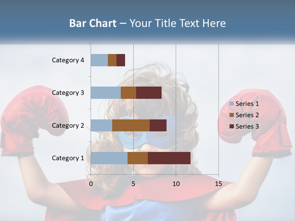A Little Girl Dressed As A Super Hero PowerPoint Template