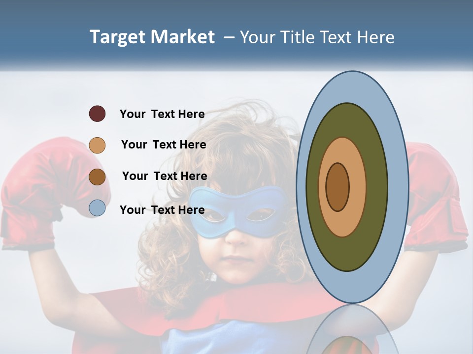 A Little Girl Dressed As A Super Hero PowerPoint Template