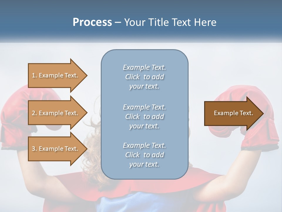 A Little Girl Dressed As A Super Hero PowerPoint Template