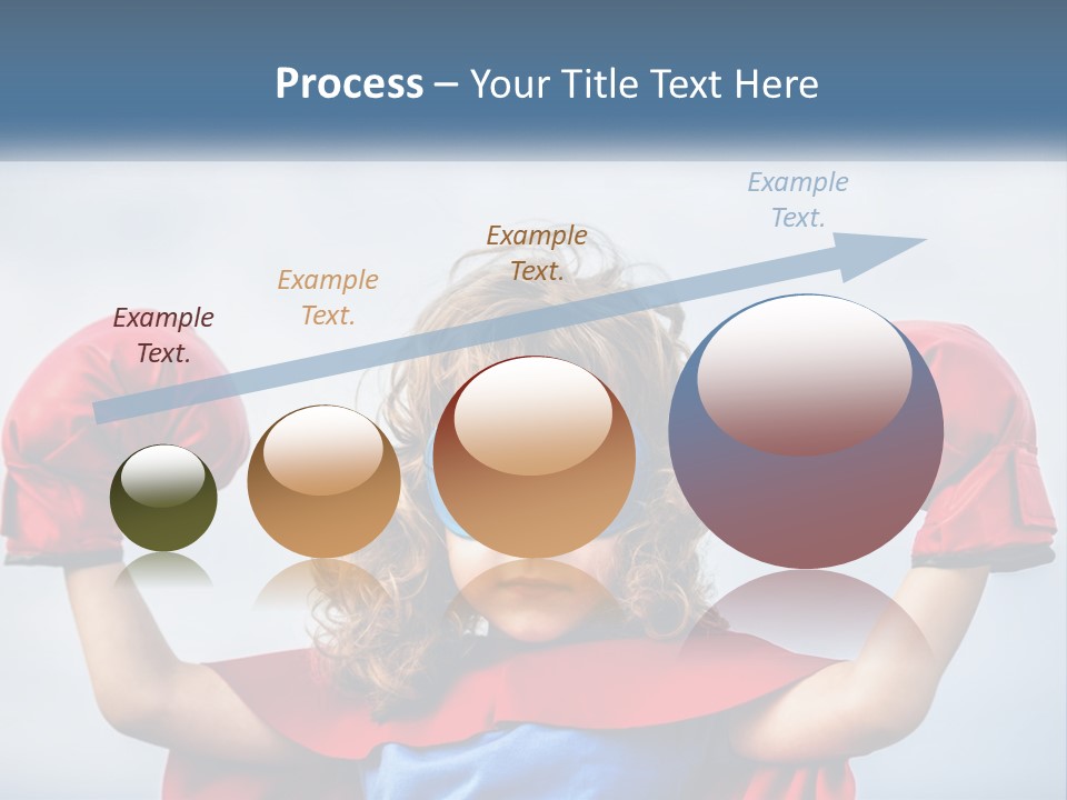 A Little Girl Dressed As A Super Hero PowerPoint Template